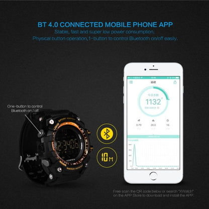 EX16 1.12 Inch FSTN LCD Full Angle Screen Display Sport Smart Watch, IP67 Waterproof, Support Pedometer / Stopwatch / Alarm / Notification Remind / Call Notify / Camera Remote Control / Calories Burned, Compatible with Android and iOS Phones(Gold) - Smart Watches by buy2fix | Online Shopping UK | buy2fix