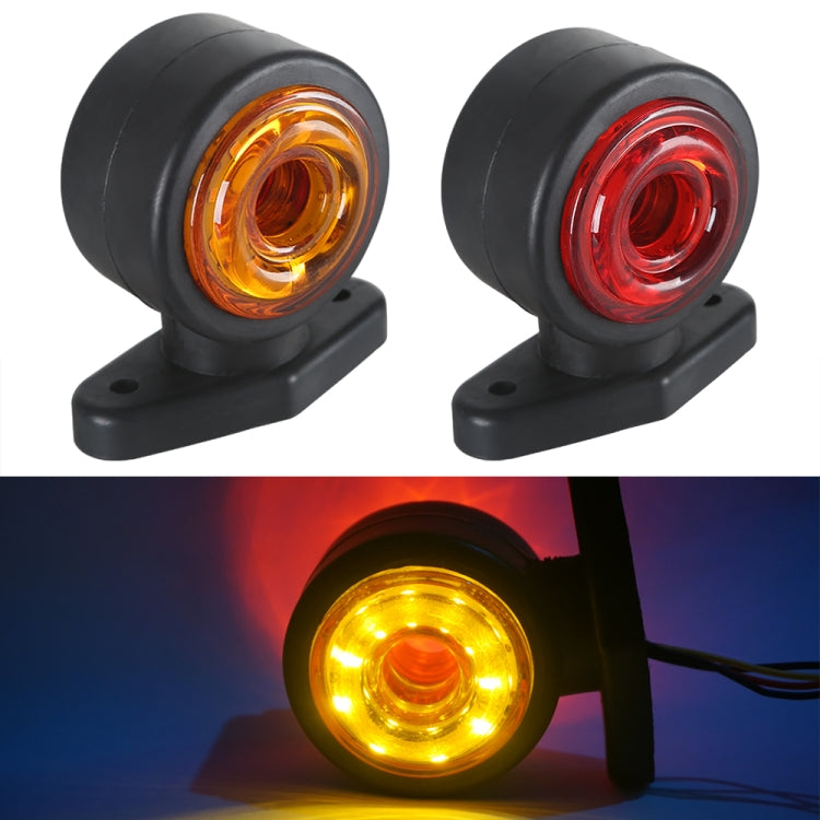 2pcs Car / Truck 12-30V 20LEDs Red Yellow Side Marker Indicator Lights Bulb Lamp - Clearance Lights by buy2fix | Online Shopping UK | buy2fix