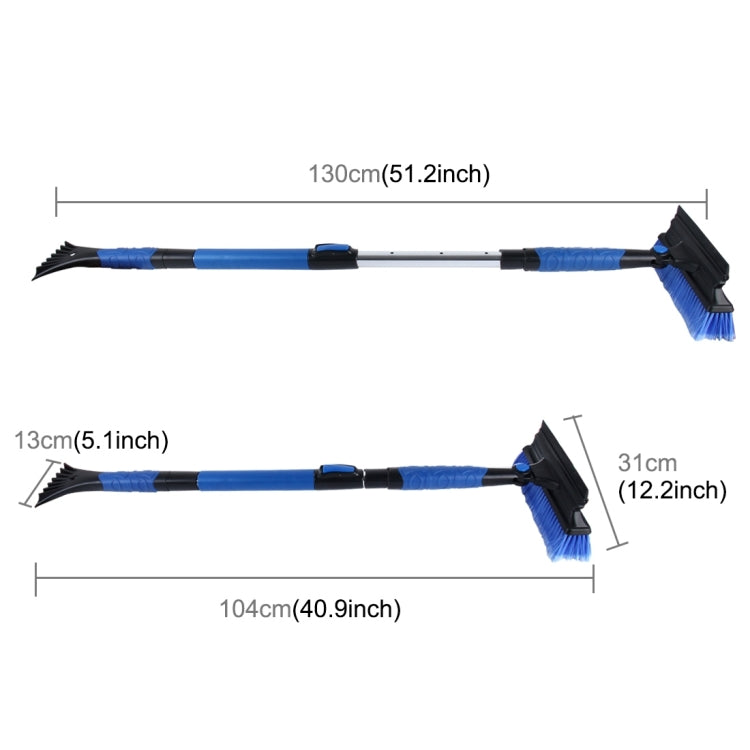 2 in 1 Car High-strength Scalable Removable Snow Shovel with Snow Frost Broom Brush And Ice Scraper - Ice Scraper by buy2fix | Online Shopping UK | buy2fix