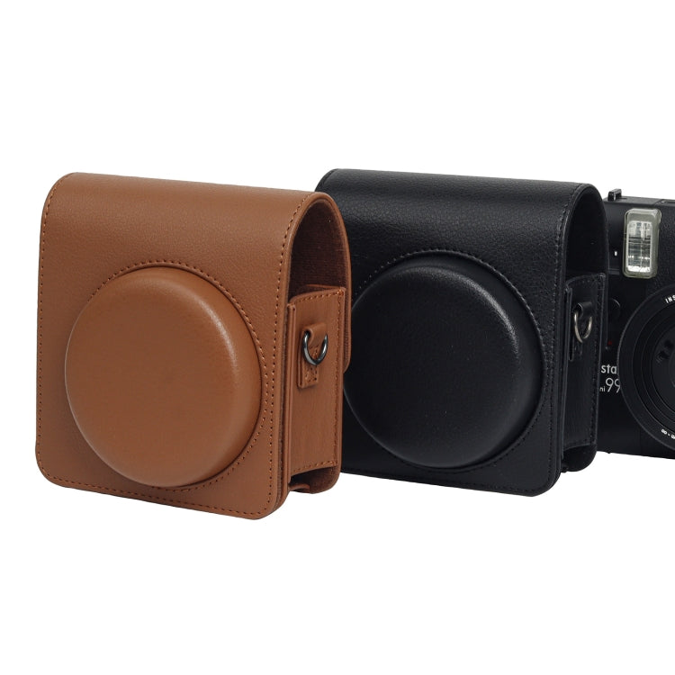 For Fujifilm Instax mini 99 Full Body Camera PU Leather Case Bag with Strap (Brown) - Leather Bag by buy2fix | Online Shopping UK | buy2fix