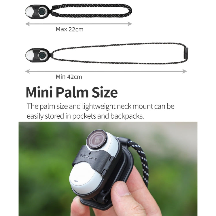 For Insta360 GO 3 Sunnylife Magnetic Neck Mount Chest Body Camera Necklace Lanyard POV Vlog Holder (Black) - Holder by Sunnylife | Online Shopping UK | buy2fix