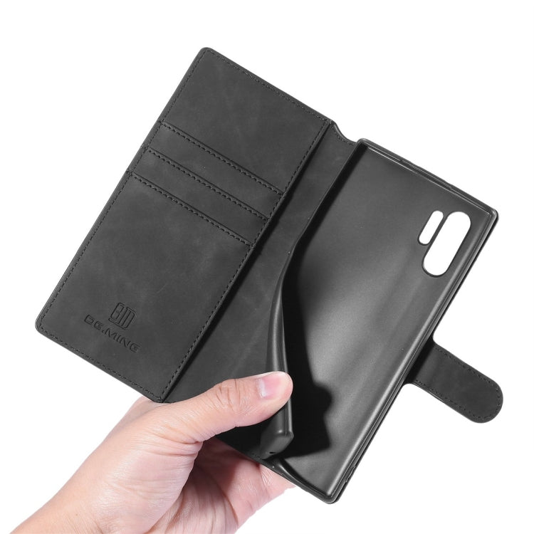 DG.MING Retro Oil Side Horizontal Flip Case with Holder & Card Slots & Wallet for Galaxy Note 10(Black) - Galaxy Phone Cases by DG.MING | Online Shopping UK | buy2fix