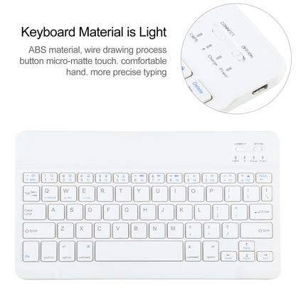 Universal Detachable Bluetooth Keyboard + Leather Tablet Case without Touchpad for iPad 9-10 inch, Specification:White Keyboard(Gold) - Universal by buy2fix | Online Shopping UK | buy2fix