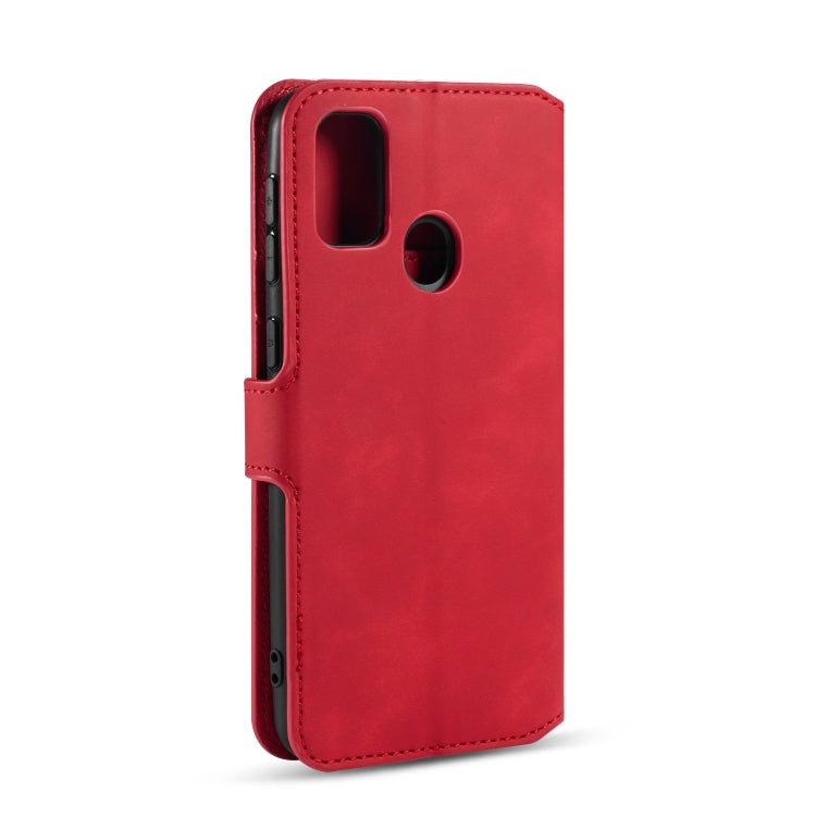 For Galaxy M30s DG.MING Retro Oil Side Horizontal Flip Case with Holder & Card Slots & Wallet(Red) - Galaxy Phone Cases by DG.MING | Online Shopping UK | buy2fix