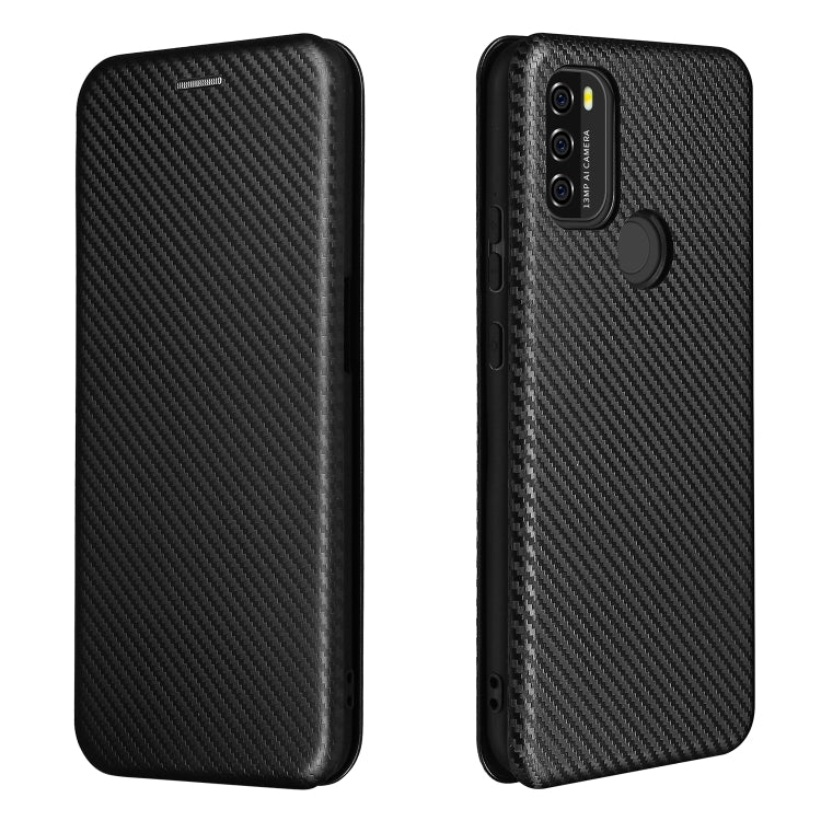 For Blackview A70 (2021) Carbon Fiber Texture Horizontal Flip TPU + PC + PU Leather Case with Card Slot(Black) - More Brand by buy2fix | Online Shopping UK | buy2fix