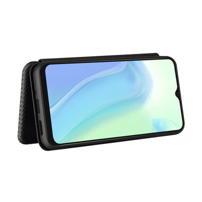 For Blackview A70 (2021) Carbon Fiber Texture Horizontal Flip TPU + PC + PU Leather Case with Card Slot(Black) - More Brand by buy2fix | Online Shopping UK | buy2fix