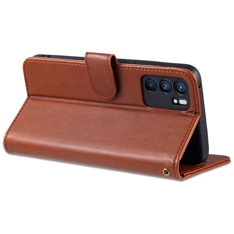 For OPPO Reno6 / Reno6 Pro 5G AZNS Sheepskin Texture Horizontal Flip Leather Case with Holder & Card Slots & Wallet(Brown) - OPPO Cases by AZNS | Online Shopping UK | buy2fix