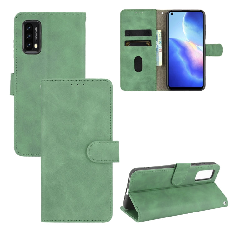 For Blackview A90 Solid Color Skin Feel Magnetic Buckle Horizontal Flip Calf Texture PU Leather Case with Holder & Card Slots & Wallet(Green) - More Brand by buy2fix | Online Shopping UK | buy2fix