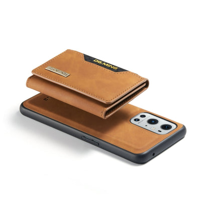 For OnePlus 9 Pro DG.MING M2 Series 3-Fold Multi Card Bag Back Cover Shockproof Case with Wallet & Holder Function(Brown) - OnePlus Cases by DG.MING | Online Shopping UK | buy2fix