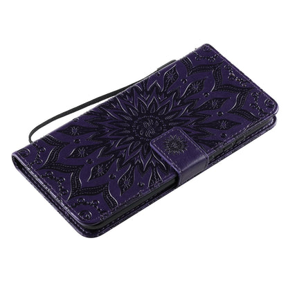 For Nokia 5.3 Sun Embossing Pattern Horizontal Flip Leather Case with Card Slot & Holder & Wallet & Lanyard(Purple) - Nokia Cases by buy2fix | Online Shopping UK | buy2fix