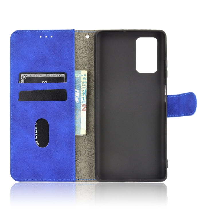 For Blackview A100 Solid Color Skin Feel Magnetic Buckle Horizontal Flip Calf Texture PU Leather Case with Holder & Card Slots & Wallet(Blue) - More Brand by buy2fix | Online Shopping UK | buy2fix