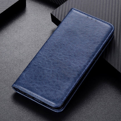 For OnePlus Nord 2 5G Magnetic Crazy Horse Texture Horizontal Flip Leather Case with Holder & Card Slots & Wallet(Blue) - OnePlus Cases by buy2fix | Online Shopping UK | buy2fix