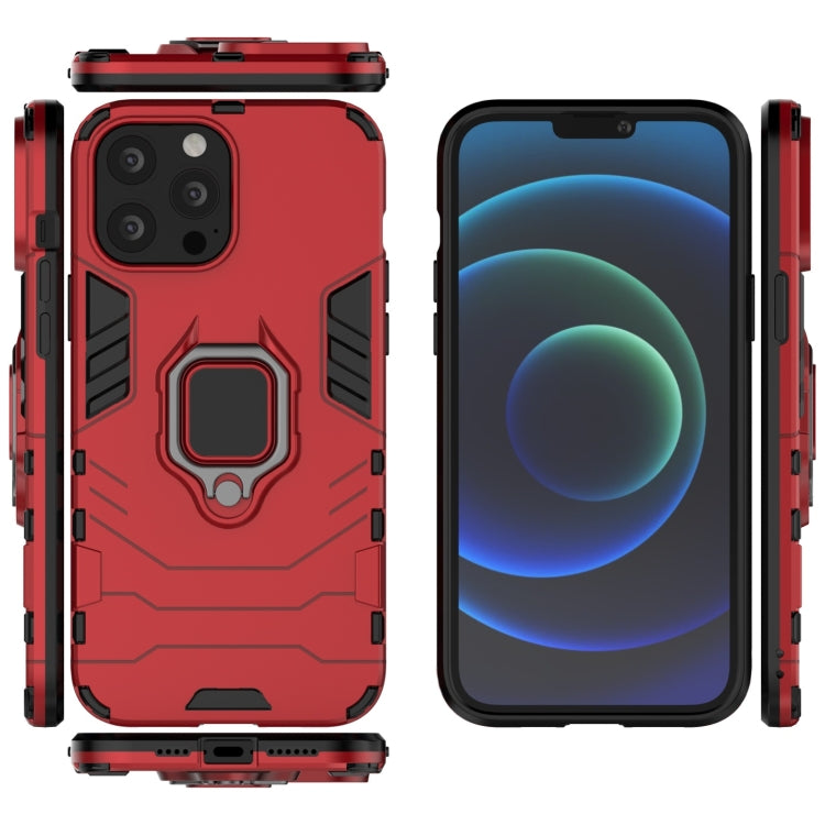 For iPhone 13 Pro Max Shockproof PC + TPU Protective Case with Magnetic Ring Holder (Red) - iPhone 13 Pro Max Cases by buy2fix | Online Shopping UK | buy2fix