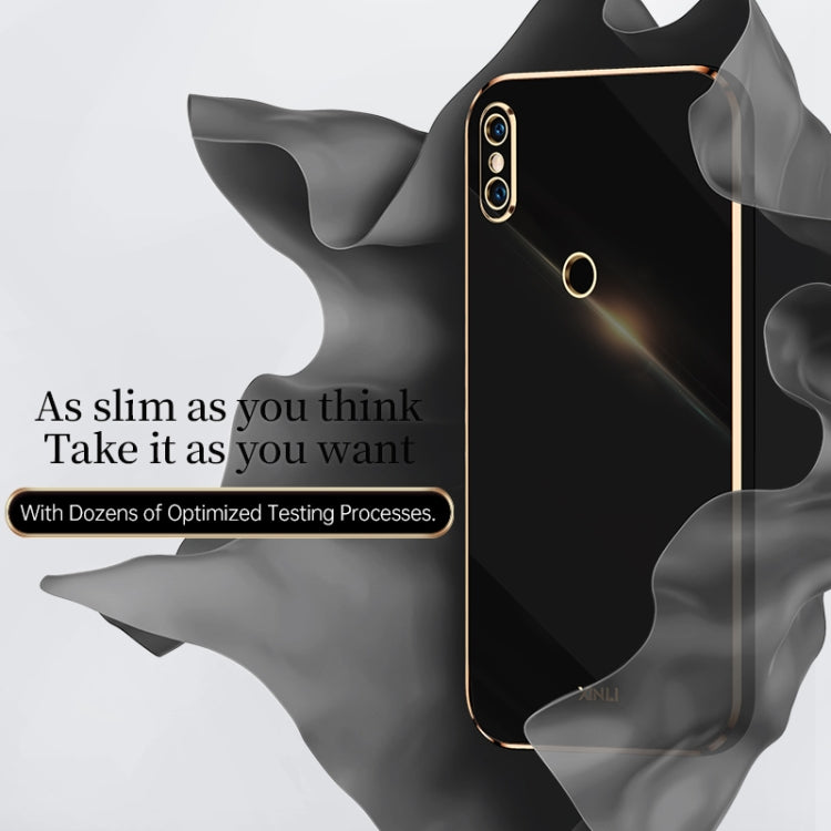 For Xiaomi Mi 8 XINLI Straight 6D Plating Gold Edge TPU Shockproof Case(Black) - Xiaomi Cases by XINLI | Online Shopping UK | buy2fix