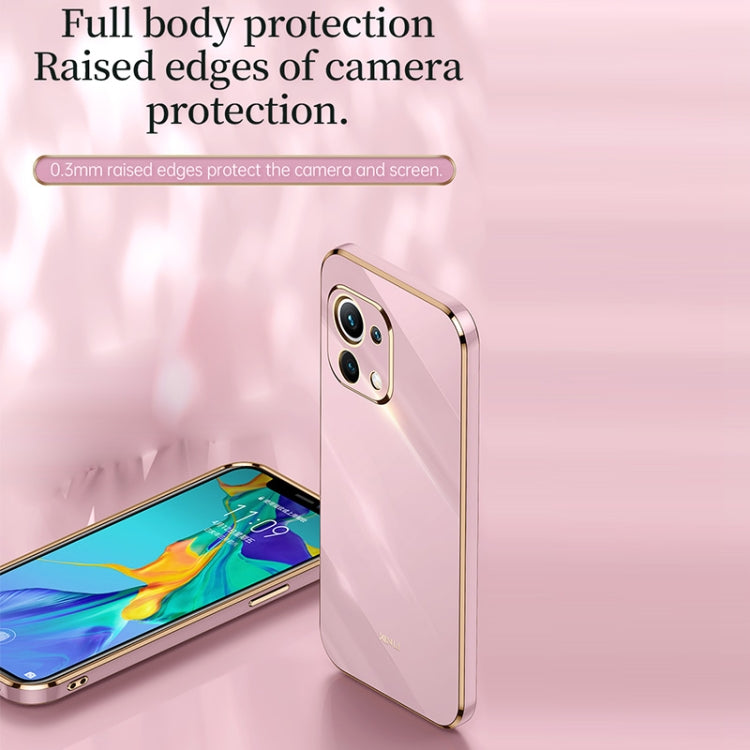 For Xiaomi Mi 11 Lite XINLI Straight 6D Plating Gold Edge TPU Shockproof Case(Black) - Xiaomi Cases by XINLI | Online Shopping UK | buy2fix