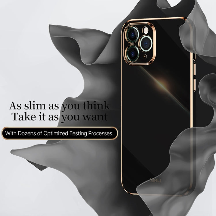 For iPhone 11 Pro XINLI Straight 6D Plating Gold Edge TPU Shockproof Case (Celestial Blue) - iPhone 11 Pro Cases by XINLI | Online Shopping UK | buy2fix