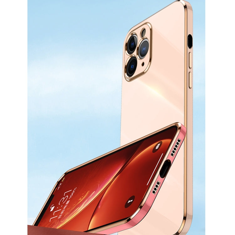 For iPhone 11 Pro Max XINLI Straight 6D Plating Gold Edge TPU Shockproof Case (Hawthorn Red) - iPhone 11 Pro Max Cases by XINLI | Online Shopping UK | buy2fix