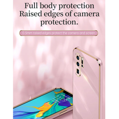 For Huawei P30 Pro XINLI Straight 6D Plating Gold Edge TPU Shockproof Case with Ring Holder(Hawthorn Red) - Huawei Cases by XINLI | Online Shopping UK | buy2fix