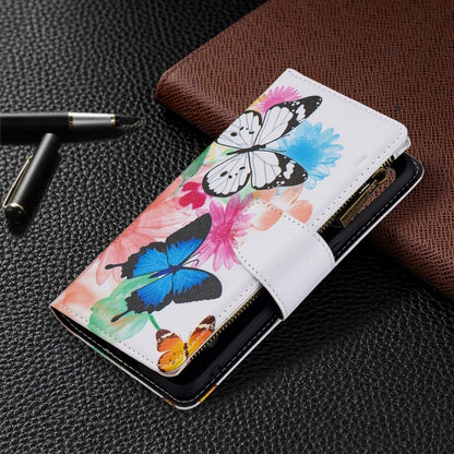 For OPPO Reno5 5G Colored Drawing Pattern Zipper Horizontal Flip Leather Case with Holder & Card Slots & Wallet(Two Butterflies) - OPPO Cases by buy2fix | Online Shopping UK | buy2fix