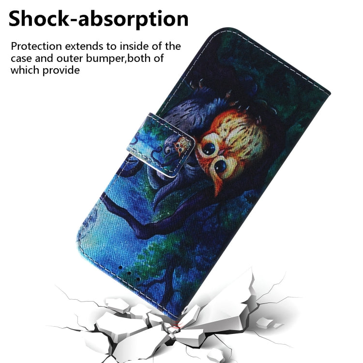 For Sony Xperia 5 Coloured Drawing Pattern Horizontal Flip PU Leather Case with Holder & Card Slots & Wallet(Oil Painting Owl) - Sony Cases by buy2fix | Online Shopping UK | buy2fix