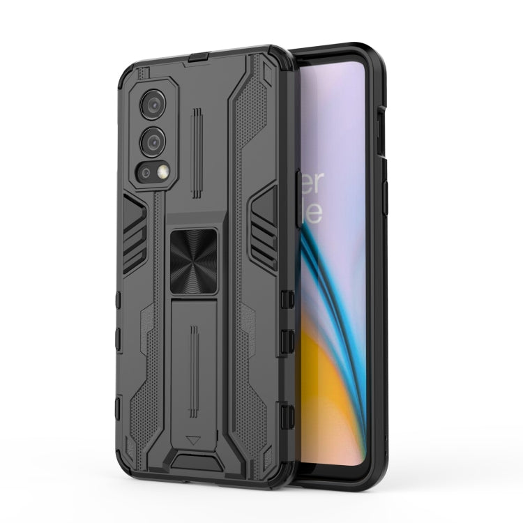 For OnePlus Nord 2 5G Supersonic PC + TPU Shock-proof Protective Case with Holder(Black) - OnePlus Cases by buy2fix | Online Shopping UK | buy2fix