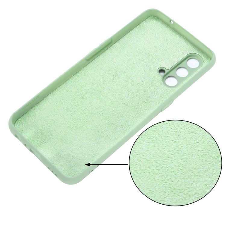 Pure Color Liquid Silicone Shockproof Full Coverage Case For OnePlus Nord CE 5G(Green) - OnePlus Cases by buy2fix | Online Shopping UK | buy2fix