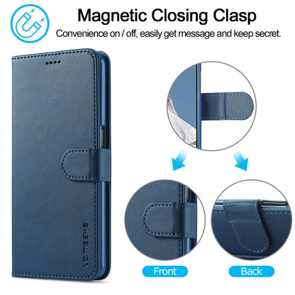 LC.IMEEKE Calf Texture Horizontal Flip Leather Case with Holder & Card Slots & Wallet For OPPO A16(Blue) - OPPO Cases by LC.IMEEKE | Online Shopping UK | buy2fix