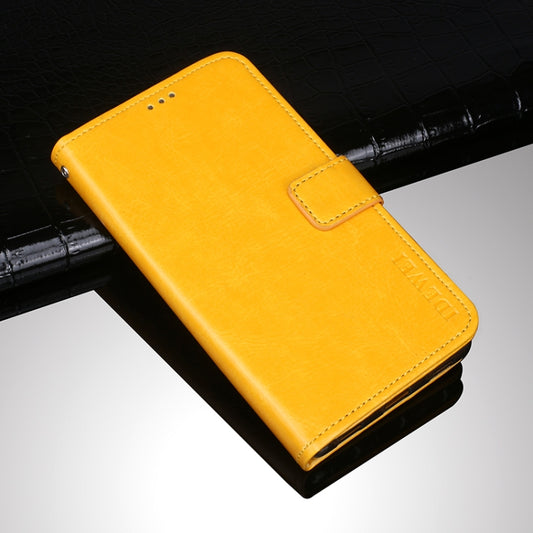 idewei Crazy Horse Texture Horizontal Flip Leather Case with Holder & Card Slots & Wallet For Motorola Edge 20(Yellow) - Motorola Cases by idewei | Online Shopping UK | buy2fix
