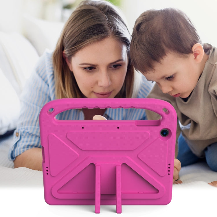 For Huawei Enjoy Tablet 2 / MatePad T10 / T10s Portable Handle EVA Shockproof Anti Falling Protective Case with Triangle Holder(Rose Red) - Huawei by buy2fix | Online Shopping UK | buy2fix