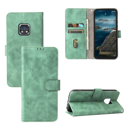 Solid Color Skin Feel Magnetic Buckle Horizontal Flip Calf Texture PU Leather Case with Holder & Card Slots & Wallet For Nokia XR20(Green) - Nokia Cases by buy2fix | Online Shopping UK | buy2fix