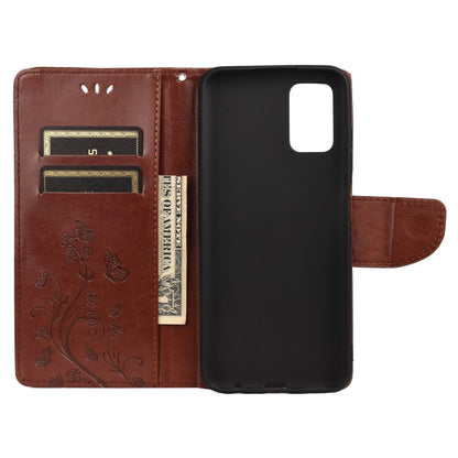 Butterfly Flower Pattern Horizontal Flip Leather Case with Holder & Card Slots & Wallet For Xiaomi Redmi 10(Brown) - Xiaomi Cases by buy2fix | Online Shopping UK | buy2fix