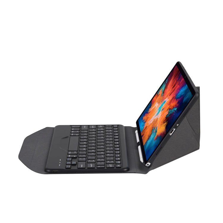 BM13 Diamond Texture Detachable Bluetooth Keyboard Leather Tablet Case with Pen Slot & Triangular Back Support For Lenovo Pad Pro 11.5 inch 2021 TB-J716F / Tab P11 Pro 11.5 inch TB-J706F(Black) - Lenovo Keyboard by buy2fix | Online Shopping UK | buy2fix
