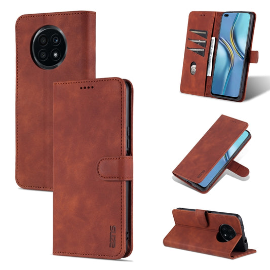 For Honor X20 AZNS Skin Feel Calf Texture Horizontal Flip Leather Case with Card Slots & Holder & Wallet(Brown) - Honor Cases by AZNS | Online Shopping UK | buy2fix