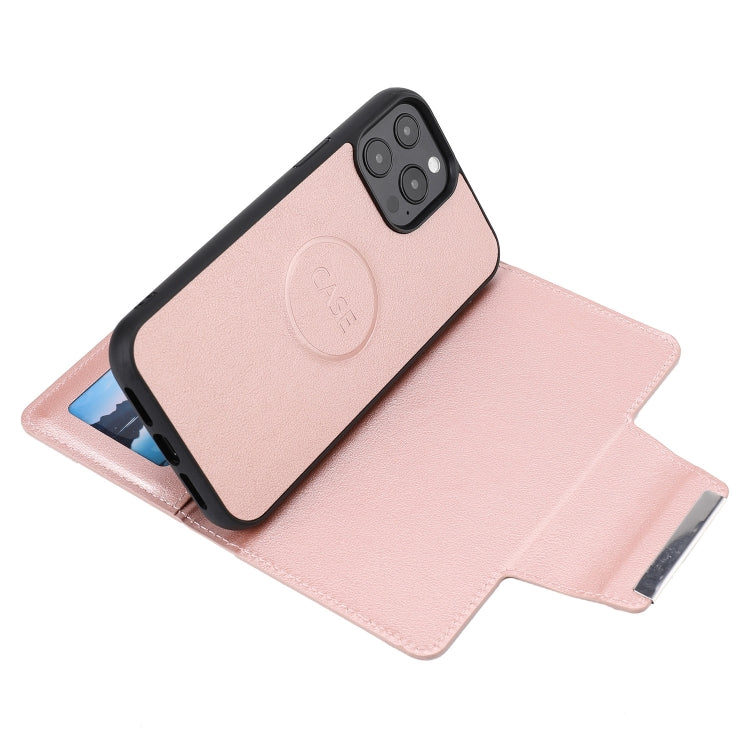 For iPhone 13 Pro Max Ultra-thin Separable Magnetic Horizontal Flip Leather Case with Card Slot & Wallet (Pink) - iPhone 13 Pro Max Cases by buy2fix | Online Shopping UK | buy2fix