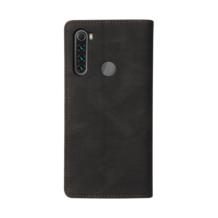 For Xiaomi Redmi Note 8T Simple Suction Closure Horizontal Flip Leather Case with Holder & Card Slot & Wallet(Black) - Xiaomi Cases by buy2fix | Online Shopping UK | buy2fix