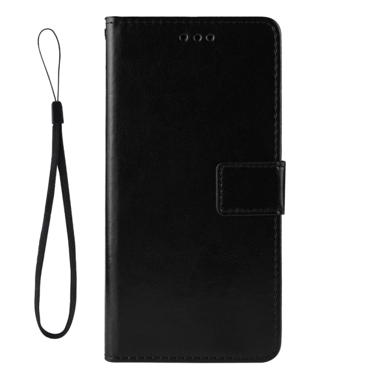 For Doogee N40 Pro Crazy Horse Texture Horizontal Flip Leather Case with Holder & Card Slots & Lanyard(Black) - More Brand by buy2fix | Online Shopping UK | buy2fix