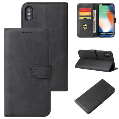 For iPhone X / XS Calf Texture Buckle Horizontal Flip Leather Case with Holder & Card Slots & Wallet(Black) - More iPhone Cases by buy2fix | Online Shopping UK | buy2fix