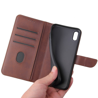 For iPhone X / XS Calf Texture Buckle Horizontal Flip Leather Case with Holder & Card Slots & Wallet(Brown) - More iPhone Cases by buy2fix | Online Shopping UK | buy2fix