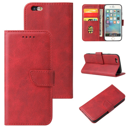 Calf Texture Buckle Horizontal Flip Leather Case with Holder & Card Slots & Wallet For iPhone 6 & 6s(Red) - More iPhone Cases by buy2fix | Online Shopping UK | buy2fix