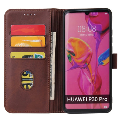 For Huawei P30 Pro Calf Texture Buckle Horizontal Flip Leather Case with Holder & Card Slots & Wallet(Brown) - Huawei Cases by buy2fix | Online Shopping UK | buy2fix