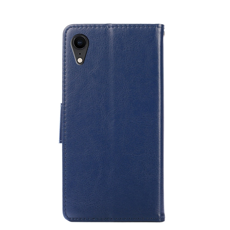 For iPhone XR Crystal Texture Horizontal Flip Leather Case with Holder & Card Slots & Wallet(Royal Blue) - More iPhone Cases by buy2fix | Online Shopping UK | buy2fix