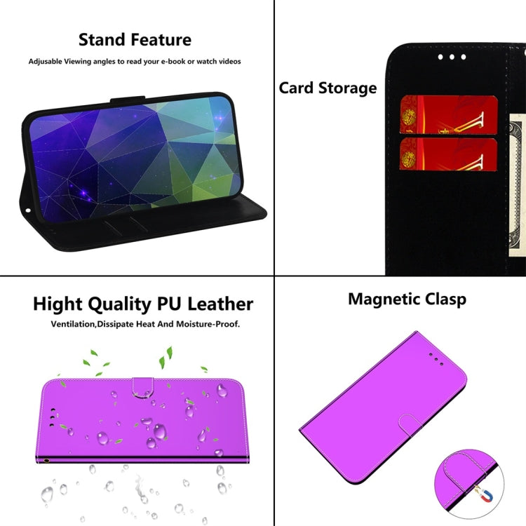 For Nokia 6.2 / 7.2 Imitated Mirror Surface Horizontal Flip Leather Case with Holder & Card Slots & Wallet & Lanyard(Purple) - Nokia Cases by buy2fix | Online Shopping UK | buy2fix