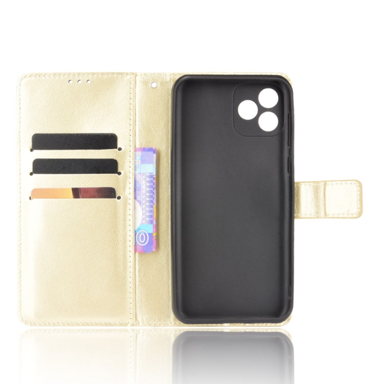 For Blackview Oscal C20 Crazy Horse Texture Horizontal Flip Leather Case with Holder & Card Slots & Lanyard(Gold) - More Brand by buy2fix | Online Shopping UK | buy2fix