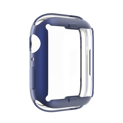 Shockproof TPU All-inclusive Electroplate Protective Case For Apple Watch Series 8 / 7 41mm(Navy Blue) - Watch Cases by buy2fix | Online Shopping UK | buy2fix