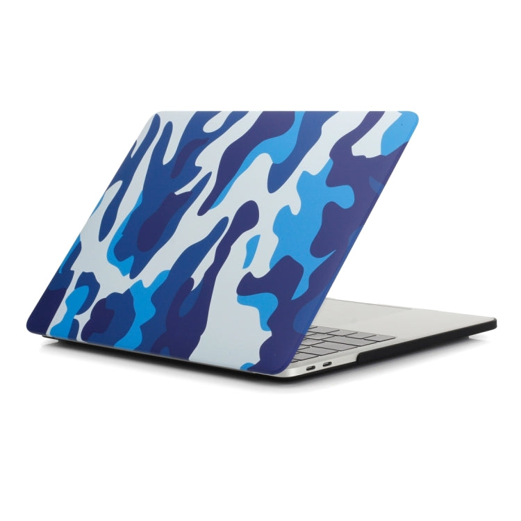 Camouflage Pattern Laptop Water Decals PC Protective Case For Macbook Pro 15.4 inch A1286(Blue Camouflage) - MacBook Pro Cases by buy2fix | Online Shopping UK | buy2fix