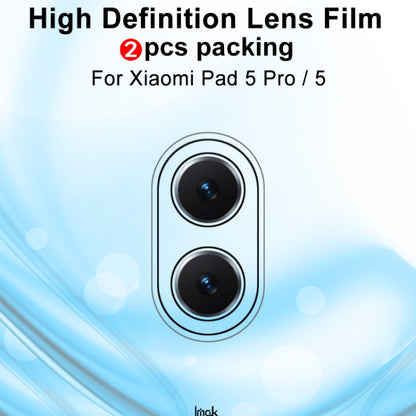 For Xiaomi Pad 5 Pro / 5 2 PCS IMAK Explosion-proof HD Rear Camera Lens Tempered Tablet Glass Film - More Tablet Tempered Glass by imak | Online Shopping UK | buy2fix