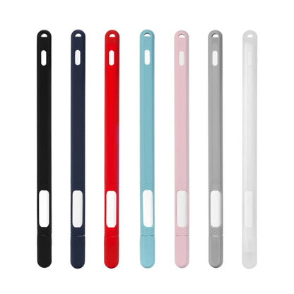 Two-hole Solid Color Silicone Stylus Protective Case For Apple Pencil 2(White) - Pencil Accessories by buy2fix | Online Shopping UK | buy2fix