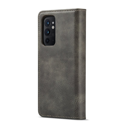 For OnePlus 9RT 5G DG.MING Crazy Horse Texture Detachable Magnetic Leather Phone Case(Grey) - OnePlus Cases by DG.MING | Online Shopping UK | buy2fix