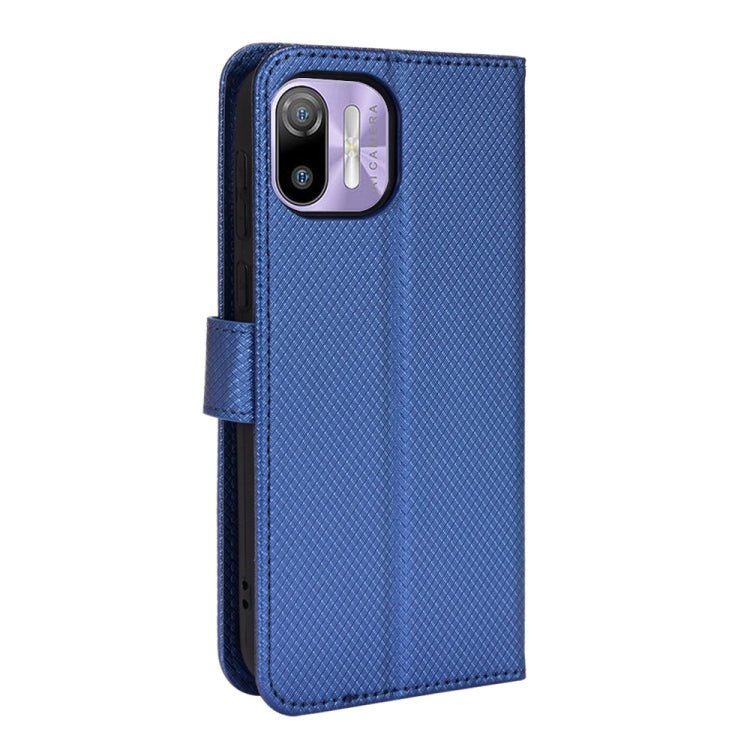 For Ulefone Note 6/ Note 6P Diamond Texture Leather Phone Case(Blue) - Ulefone Cases by buy2fix | Online Shopping UK | buy2fix