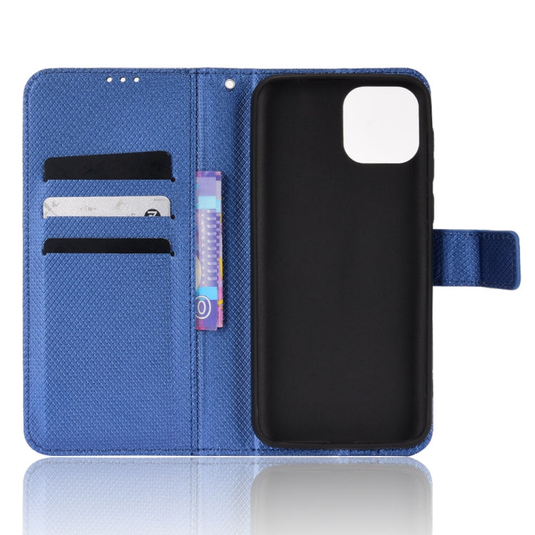 For Ulefone Note 6/ Note 6P Diamond Texture Leather Phone Case(Blue) - Ulefone Cases by buy2fix | Online Shopping UK | buy2fix